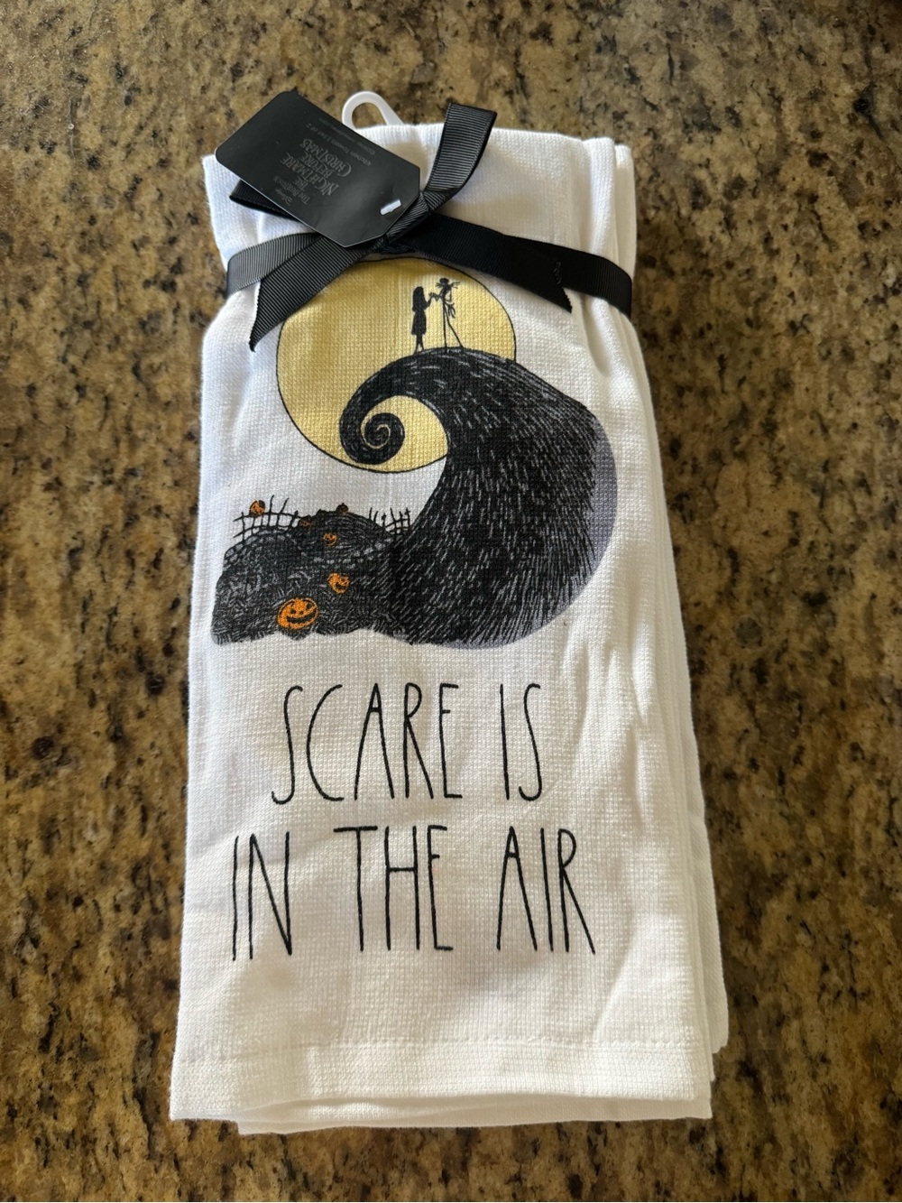 Rae Dunn Nightmare Before Christmas Halloween Kitchen Towel
